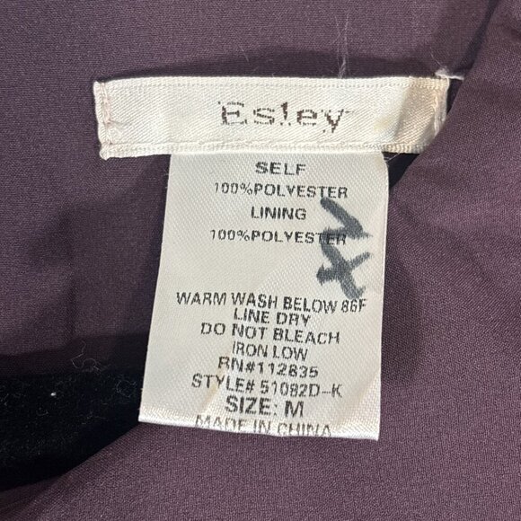 ESLEY Anthropologie ModCloth Purple Tan Cutout Asymmetric Dress Women's Sz M - Picture 12 of 12